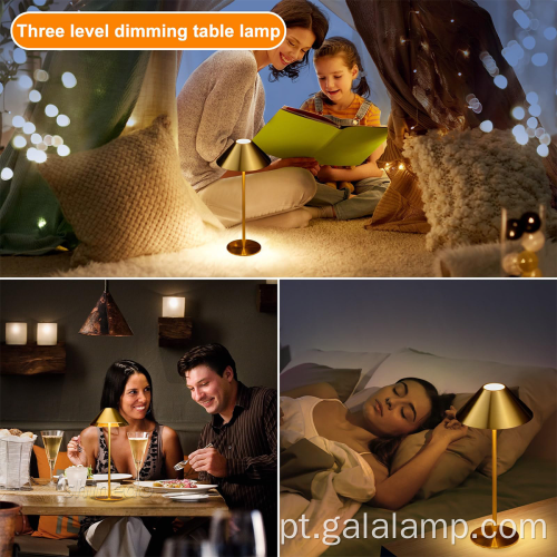 Elegante luz de mesa galvanizada lâmpada de mesa de decoração moderna